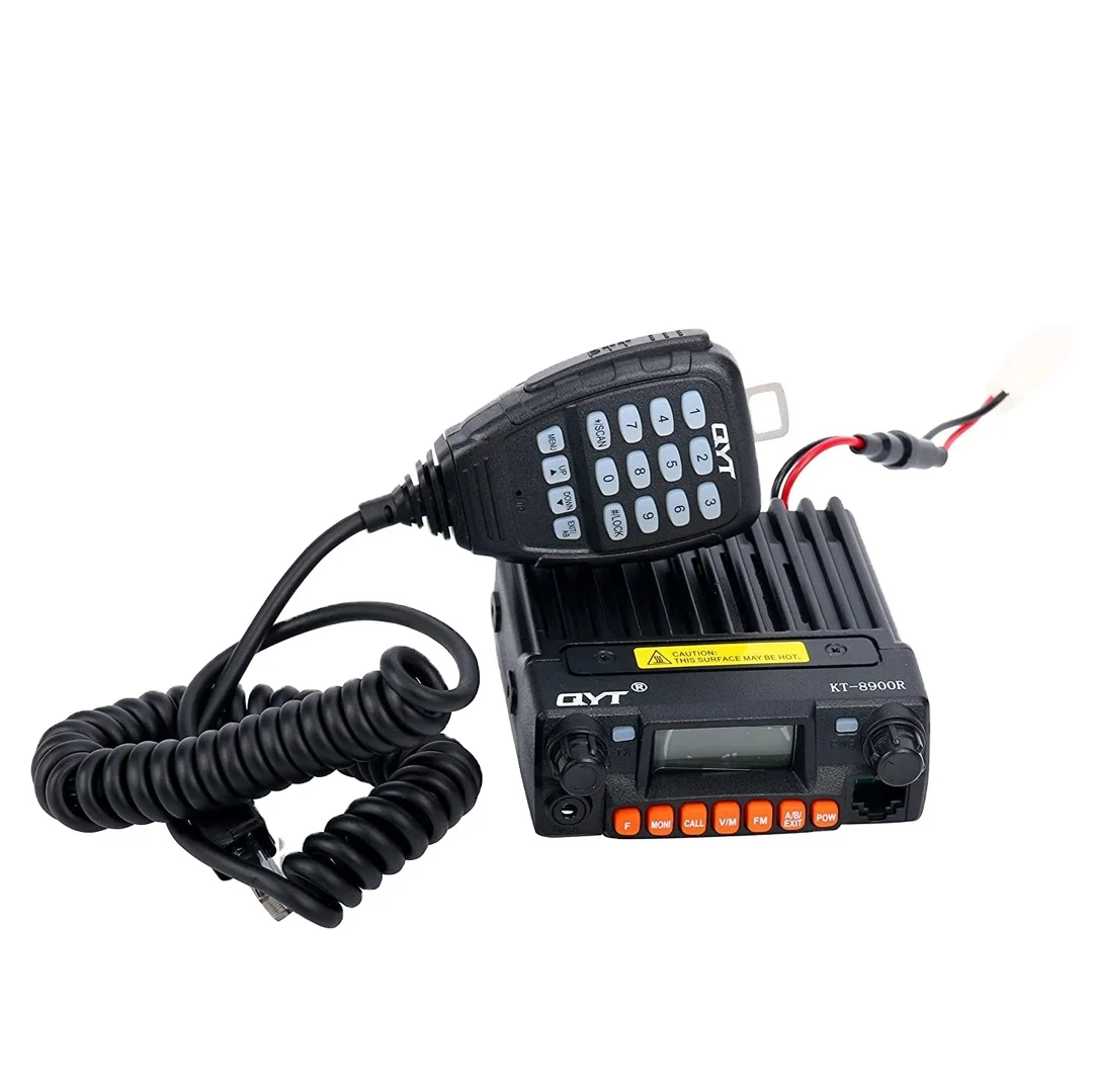 

QYT Tri-Band Mobile Radio VHF/VHF2/UHF 25W Dual Watch 2M/1.25M/70CM Mobile Transceiver KT-8900R