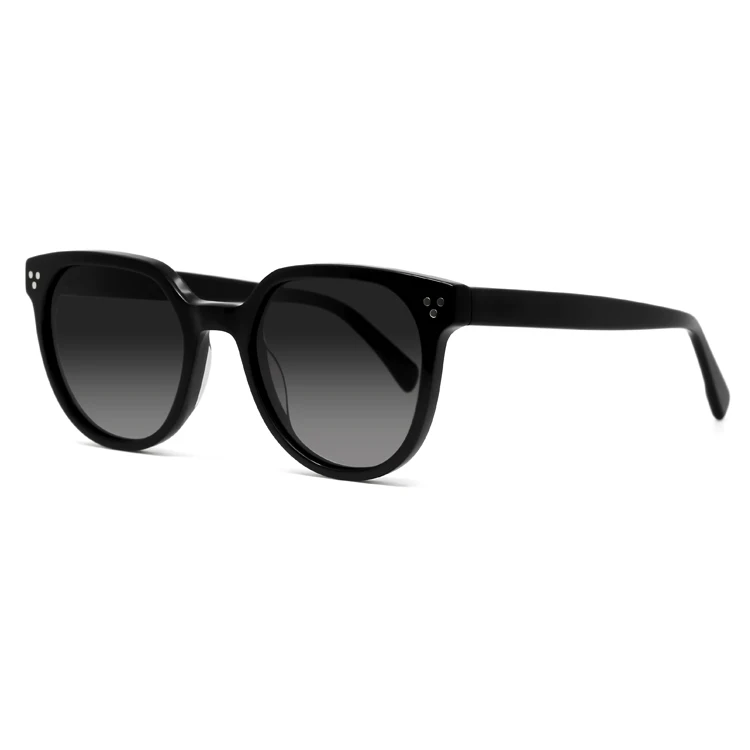 

95246S Trendy Irregular Round Acetate Polarized Glasses Sunglasses