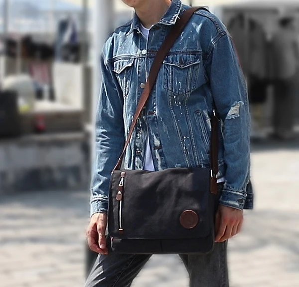 

Mens Multifunction Canvas Messenger Bag Shoulder Crossbody Travel Hiking School Laptop Bag