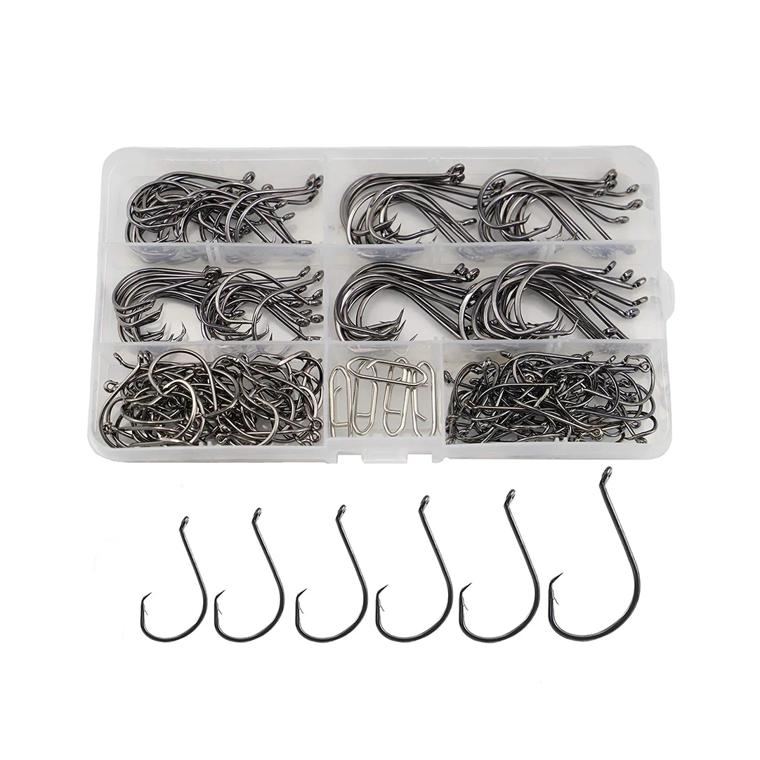 

Stainless Circle Hooks Saltwater Catfish Bass bulk High Carbon Steel Fishing Hooks
