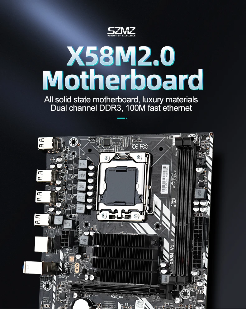 Lntel X58m Gaming Mainboard Support Reg Ecc Ram Maximum Up To 32gb ...