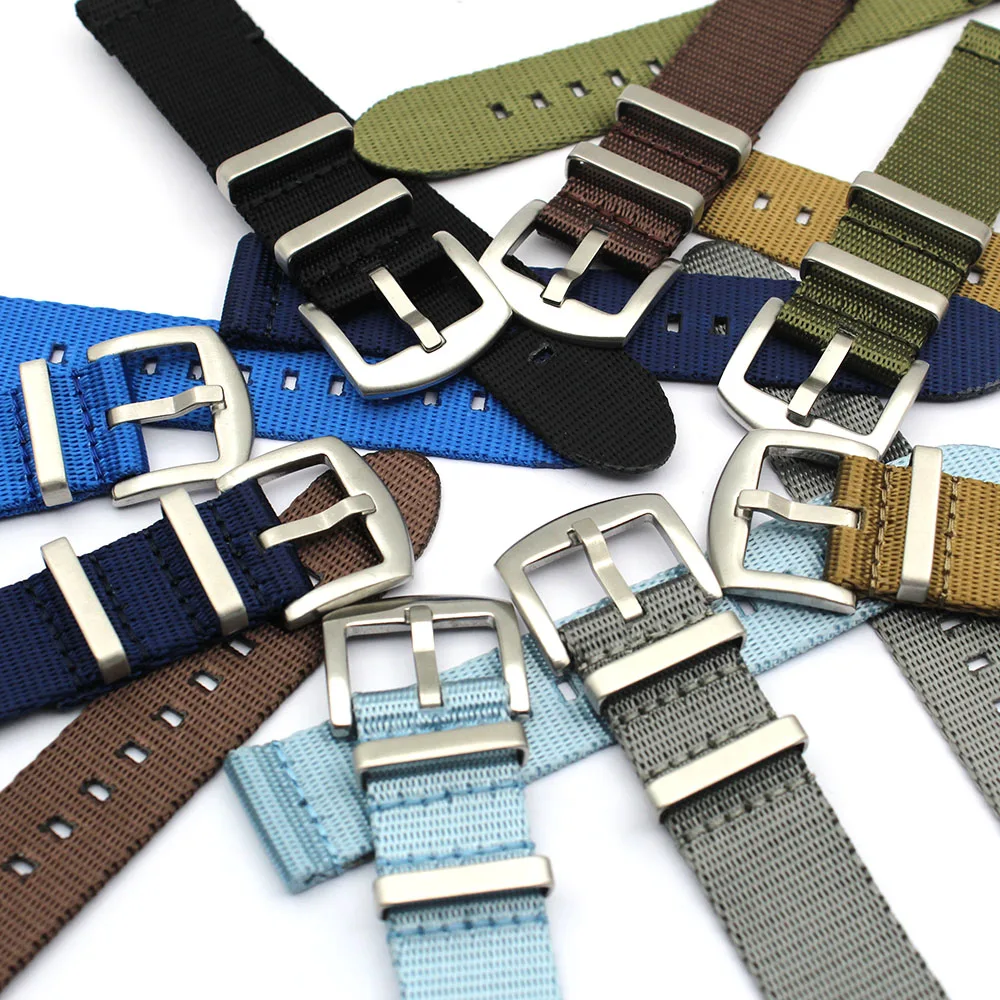 

Hotsale Seat Belt Nylon Watch Band Two Piece Quick Release Seatbelt Nato Watch Strap Nylon 18mm 20mm 22mm
