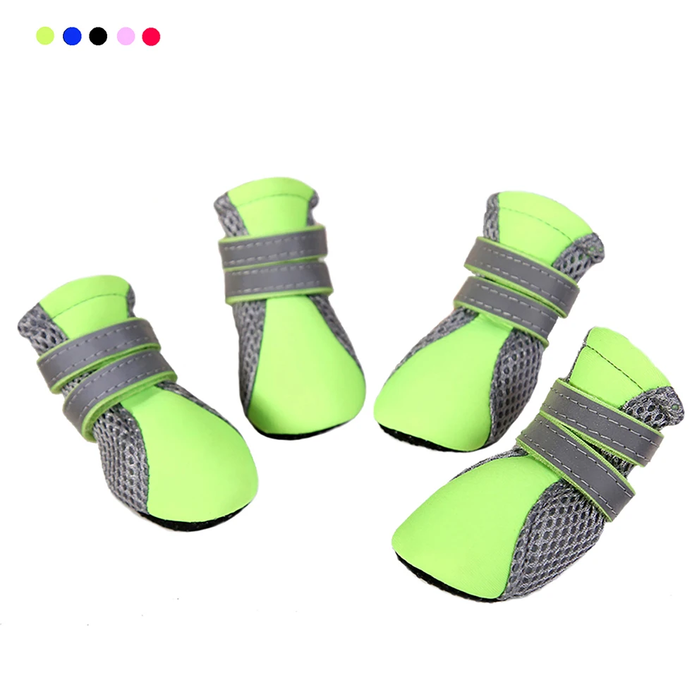 

Breathable Pet Dog Outdoor Walking Shoes Waterproof Reflective Boots Net Soft Summer Pet Shoes For Small Medium Dogs