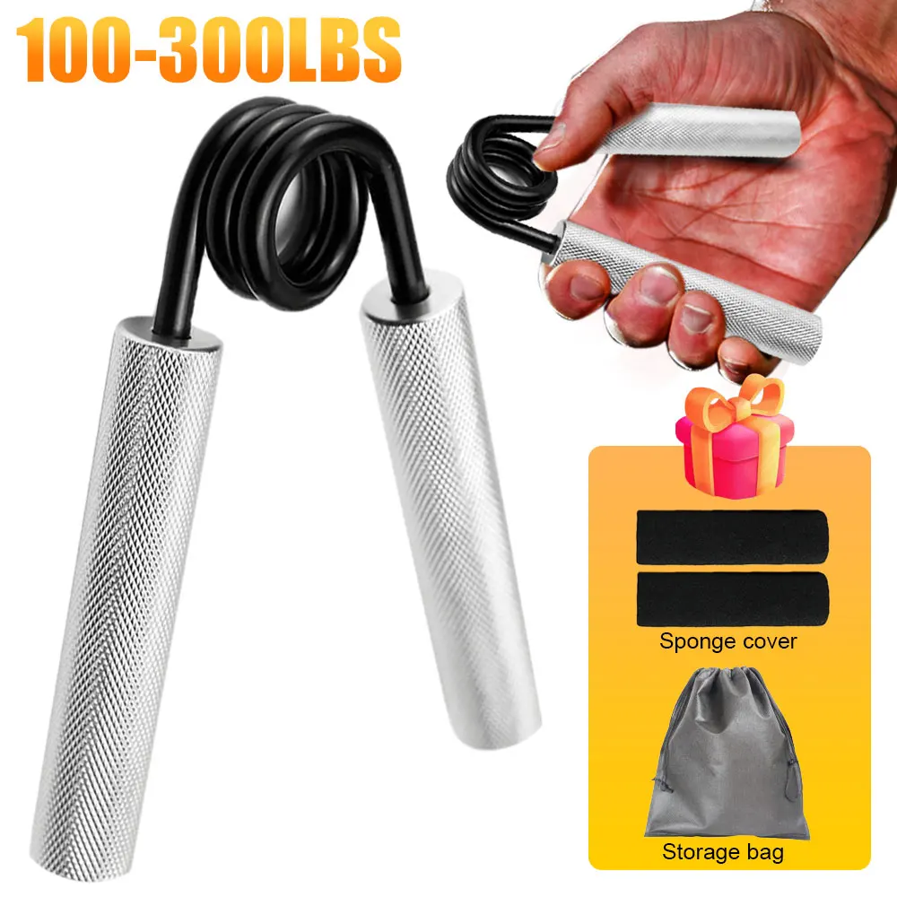 

100Lbs-300Lbs Fitness Heavy Grips Wrist Rehabilitation Developer Carpal Hand Gripper Expander Strength Training Device, Silvery, gold