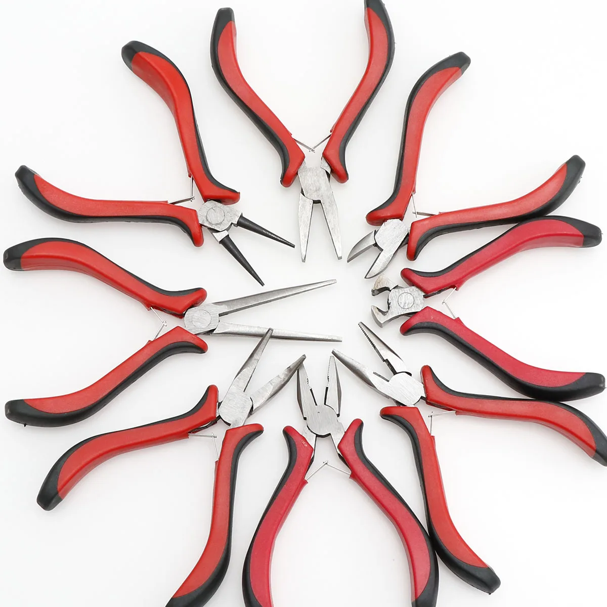 

8PCS Red Jewelry Tools For Jewelry Making Jewelry Plier Kit, As picture show