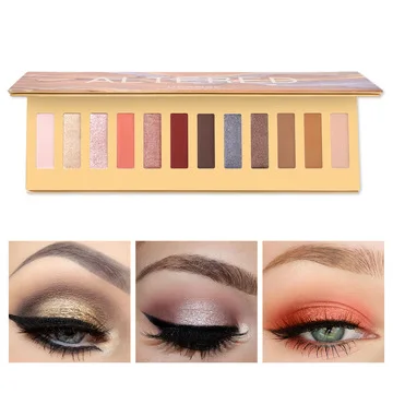 

ucanbe new product arbor grain ALTERED 12 colours eyeshadow palette pearly matte cheap earth color eyeshadow palette, As photo