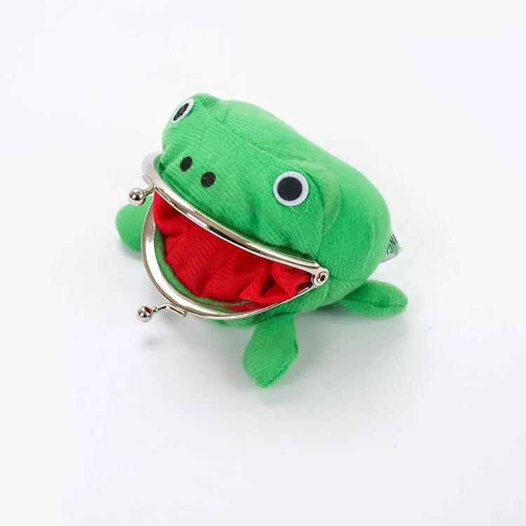 

Novelty Adorable Frog Wallet Coin Purse Key Chain Cute Plush Frog Cartoon Cosplay Purse For Women Bag Accessories, As picture shows