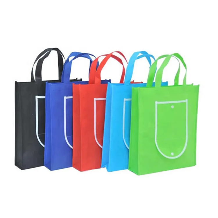 High quality custom promotional green eco-friendly folding non woven shopping tote bag