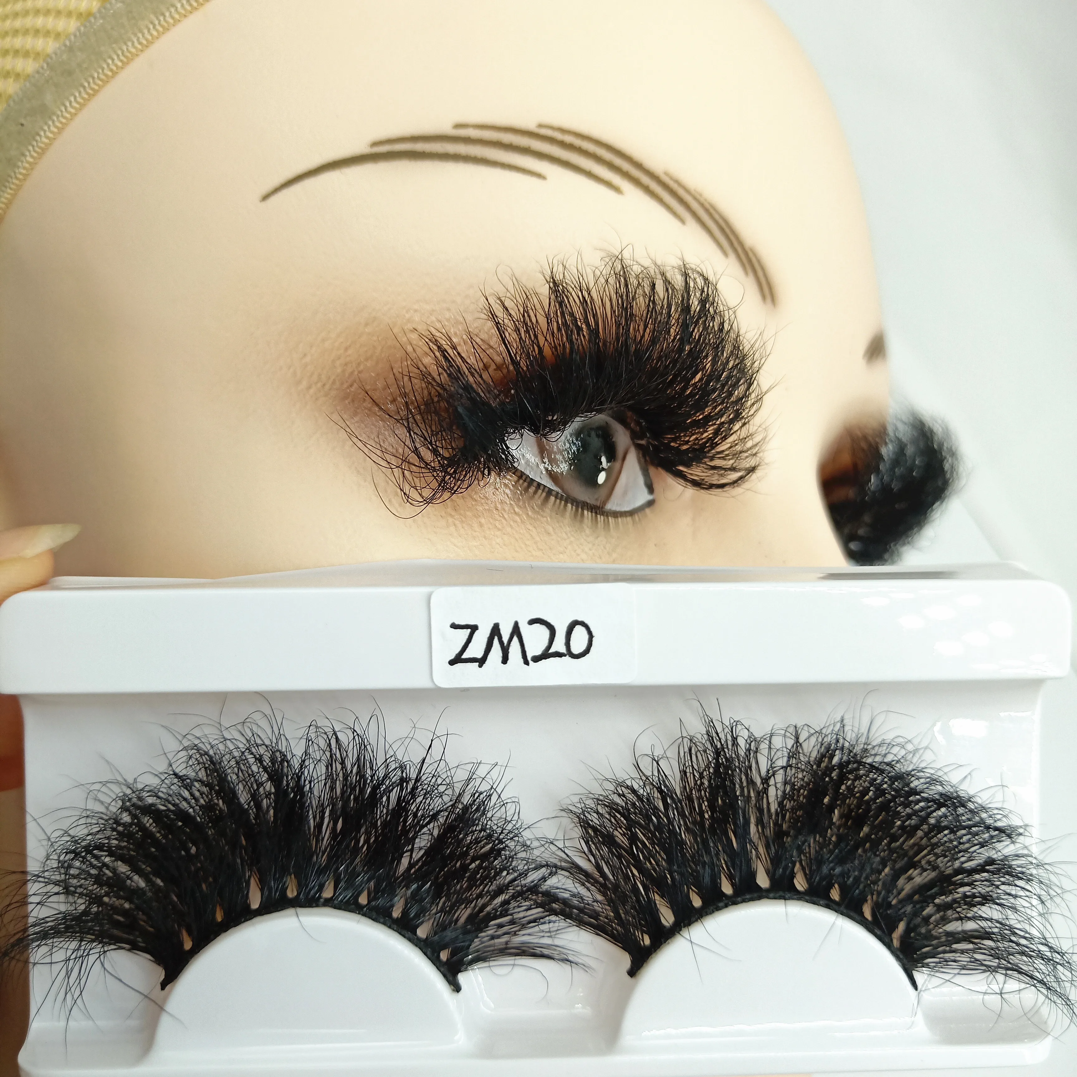 

Best Sale Lashes3d Wholesale Vendor Luxury Curly Full Strip Eyelashes Fluffy 3d 25mm Mink Lashes, Black,