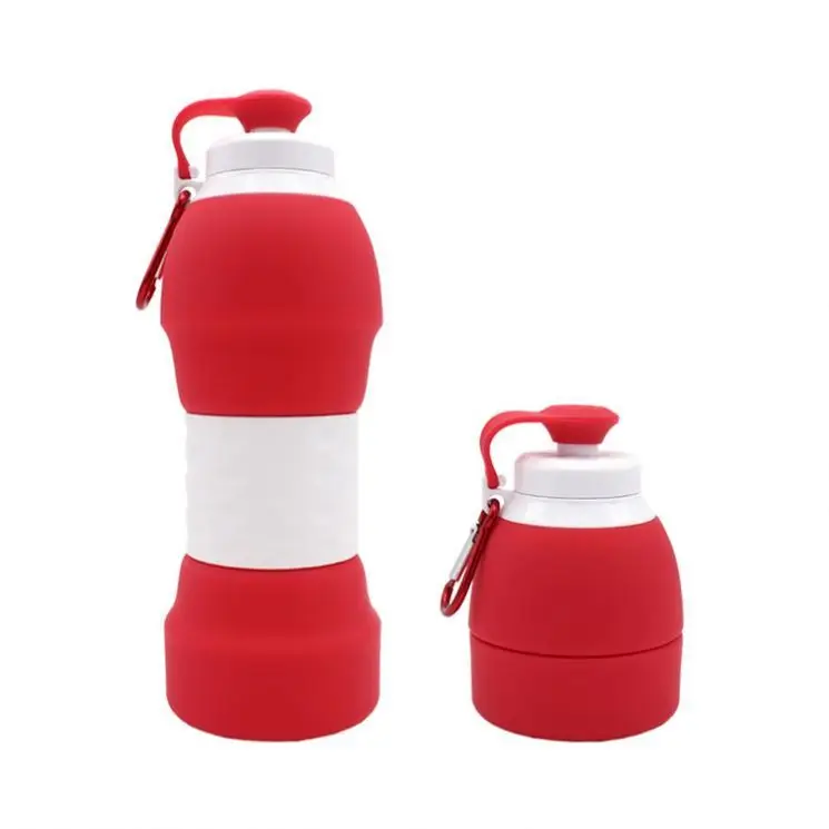 

Wholesale Portable Retractable Travel Bpa Free Outdoor 500Ml Water Bottle Sport Foldable Collapsible Silicone Water Bottle, Gray, red, green, purple, orange, sky blue, coffee
