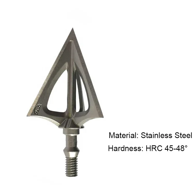 

Metal Injection Molding Technology Mass Production 2 Blade Broadheads/ Hunting Arrow Heads, Natural or customized