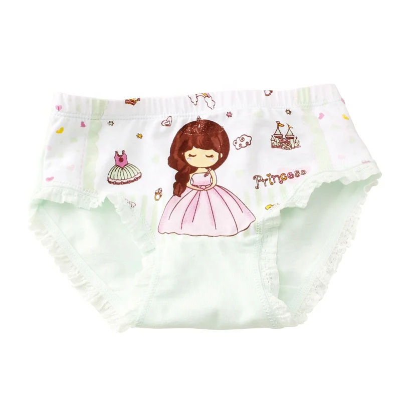 

Customized 95% cotton children's panties printed little girls panties, Five colors