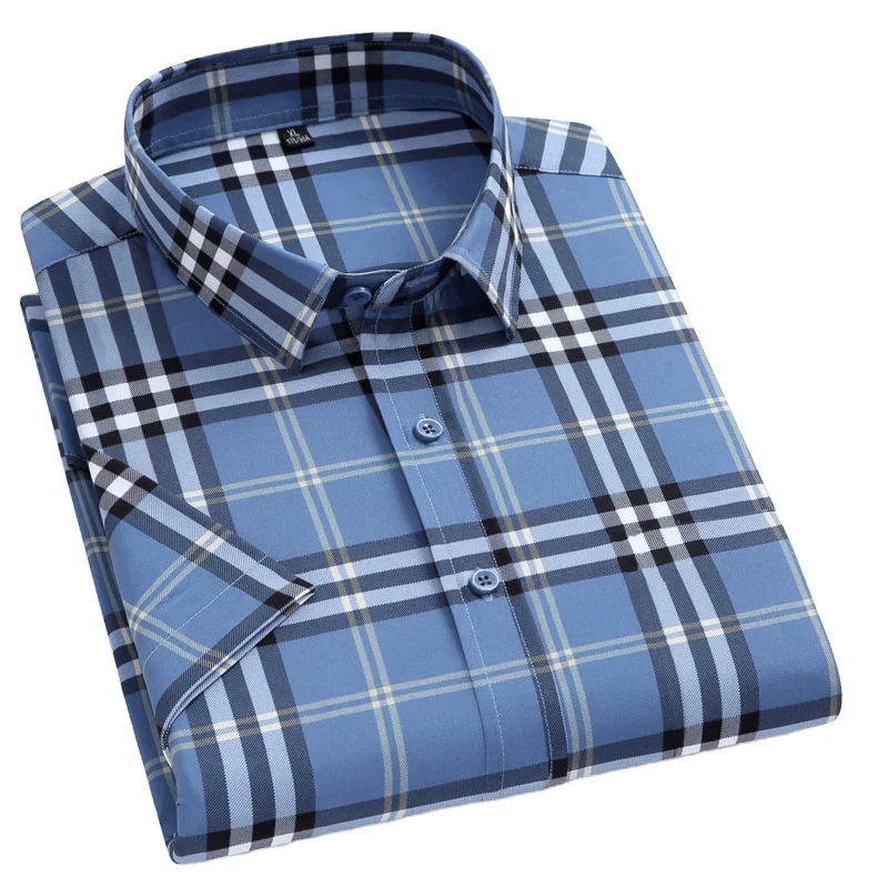 

casual men half sleeve check shirt, Picture shown