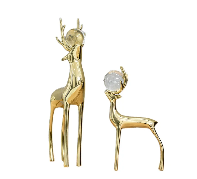 

2020 New Decore Ornaments Brass Deer Home Decor Decoration Supplier