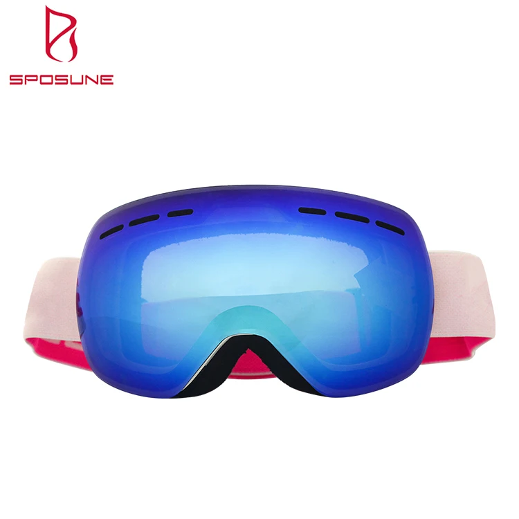 

Best selling custom snowboarding adult polarized lens snow ski goggle, Blue,silver,green,red or customized