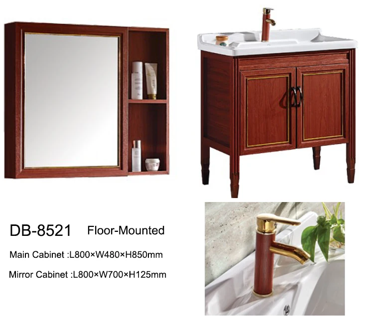 Foshan aluminum wash basin bathroom mirror cabinet