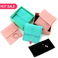 

Cheap Candy Color Flap Fabric luxury velvet envelope jewelry pouch black and white velvet pouch packaging jewellery pouches bag