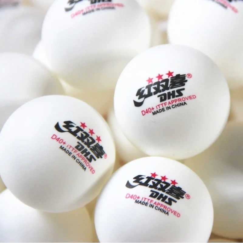 

DHS/ Double Happiness Match Top three star table tennis training ball 10 new materials 40+ table tennis CD40C, White