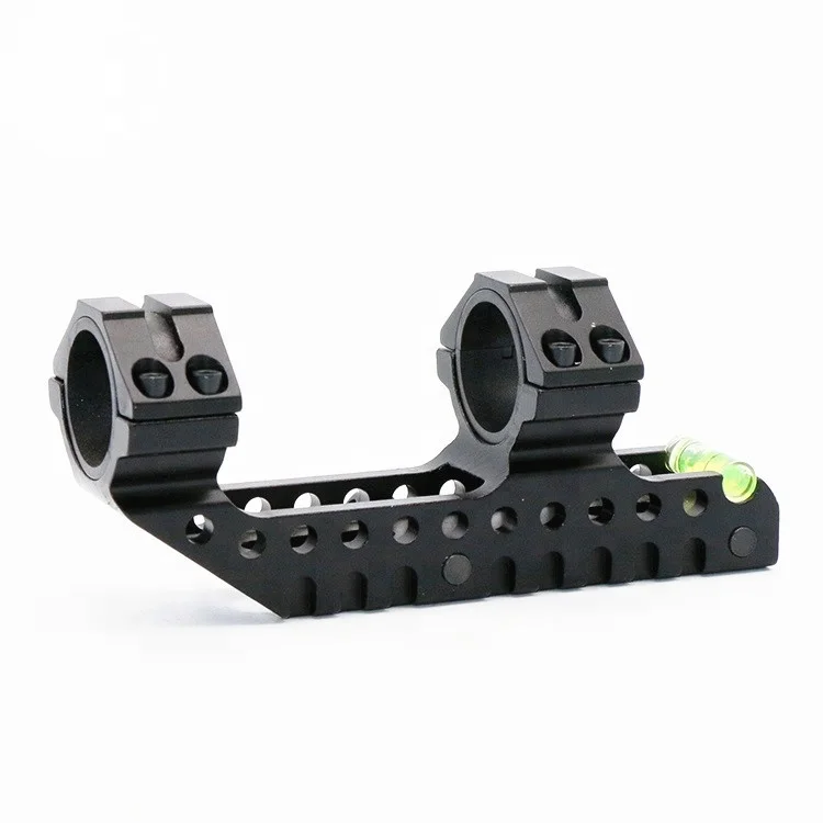 

LUGER 25.4mm 30mm Dual scope rings Mount Bubble Level Riflescope Laser Cantilever Mount Fit 20mm Picatinny Rail, Black