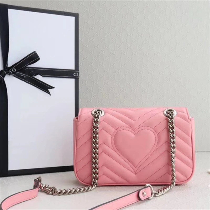 

2020 New Trendy Famous Chain Shoulder Bags Crossbody Bag Macaron Designer Luxury Women Handbags, Picture color