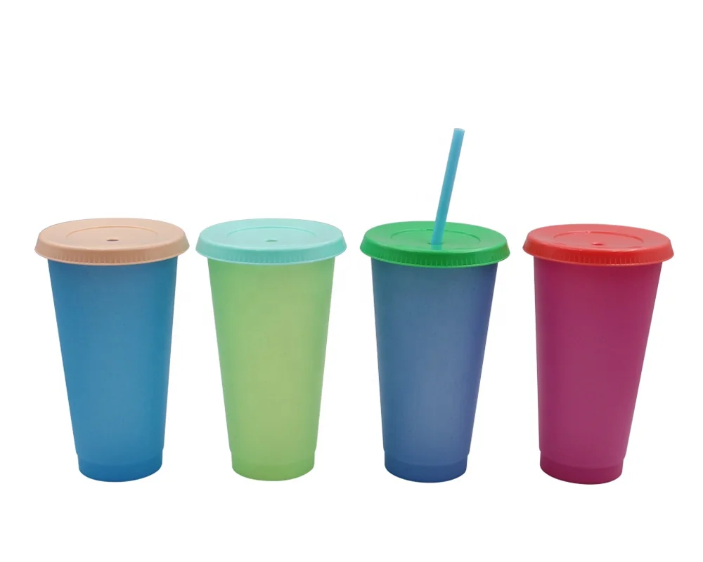 
Hot Reusable color changing cup tumbler Drink cup wholesale 