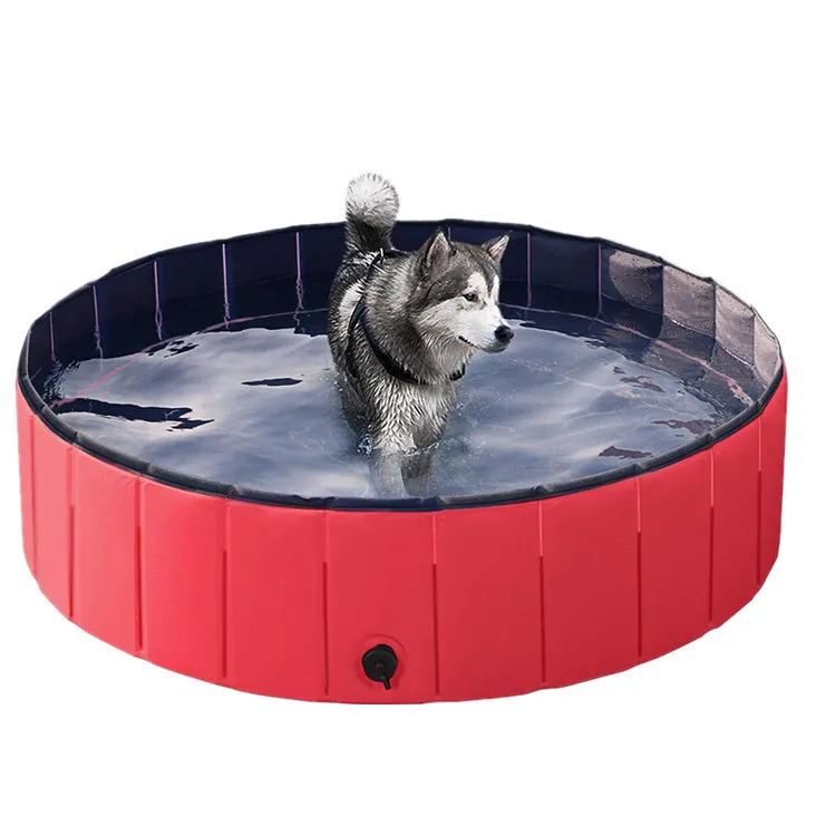 

Joyfamily Pet Dog Bath Pool Kiddie Pool Hard Plastic Foldable Bathing Tub PVC Outdoor Pools for Dogs Cat Kid, As picture