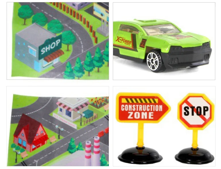 Educational traffic city toy kids road play mat with car.jpg