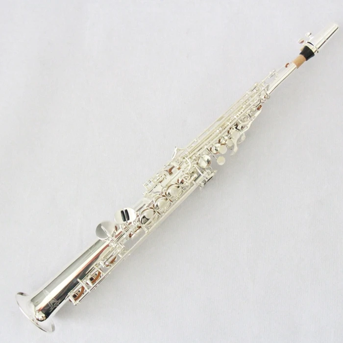 

High Quality Professional Silver Plated Straight Soprano Saxophone
