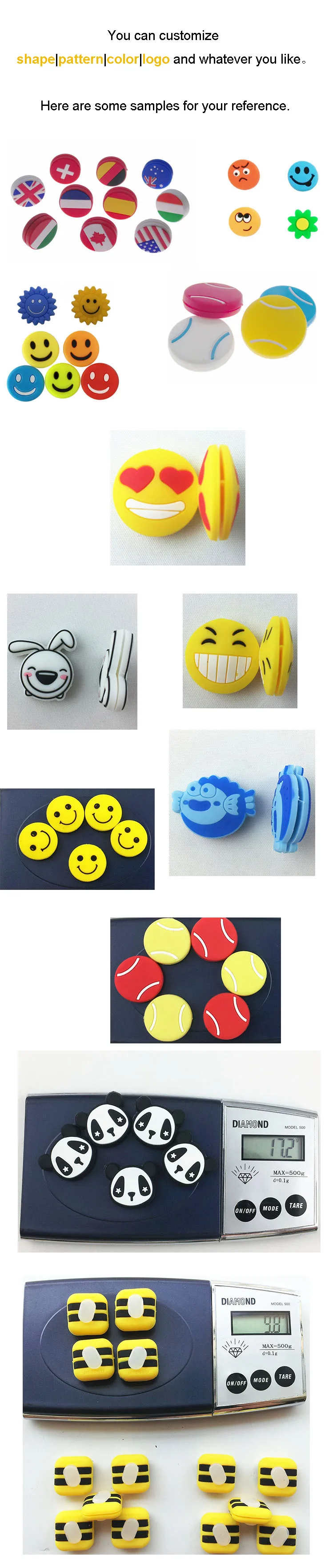 Custom Logo Long Version Tennis Vibration Dampener To Reduce Tennis