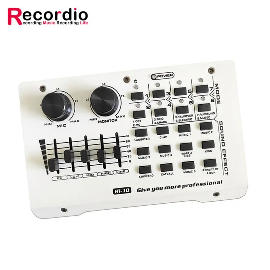 

GAX-H11 Brand New Condenser Microphone Sound Card With Low Price, Black&white