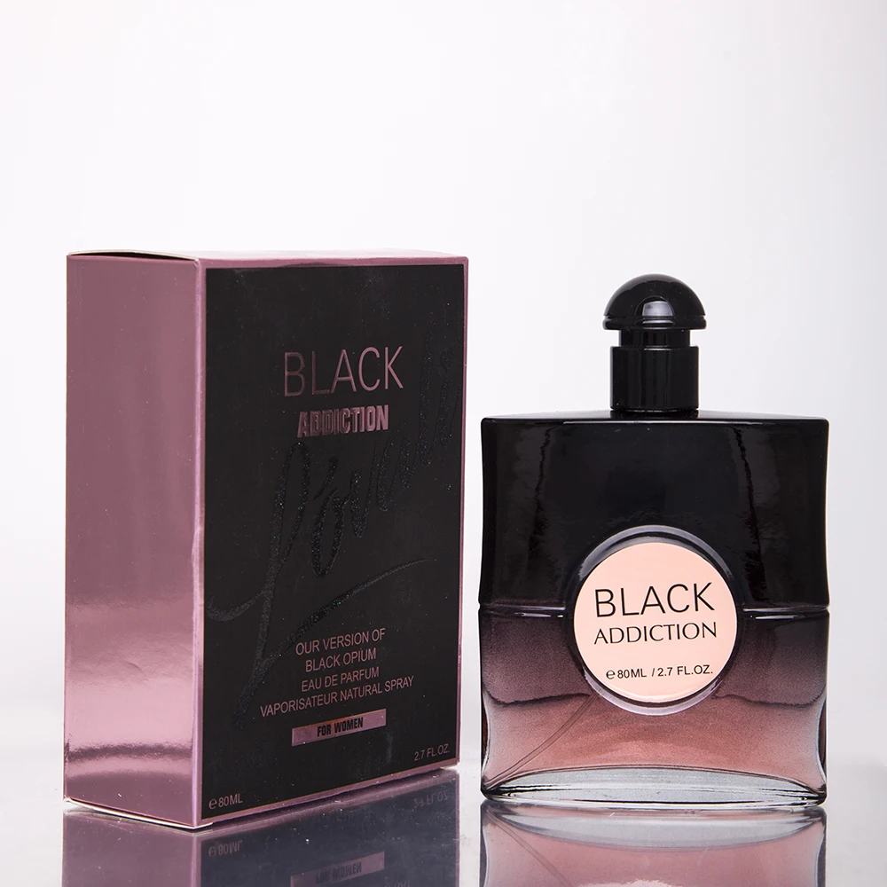 

Hot Selling Private Label Fine Fragrance Black Addiction Perfumes For Women 100ML