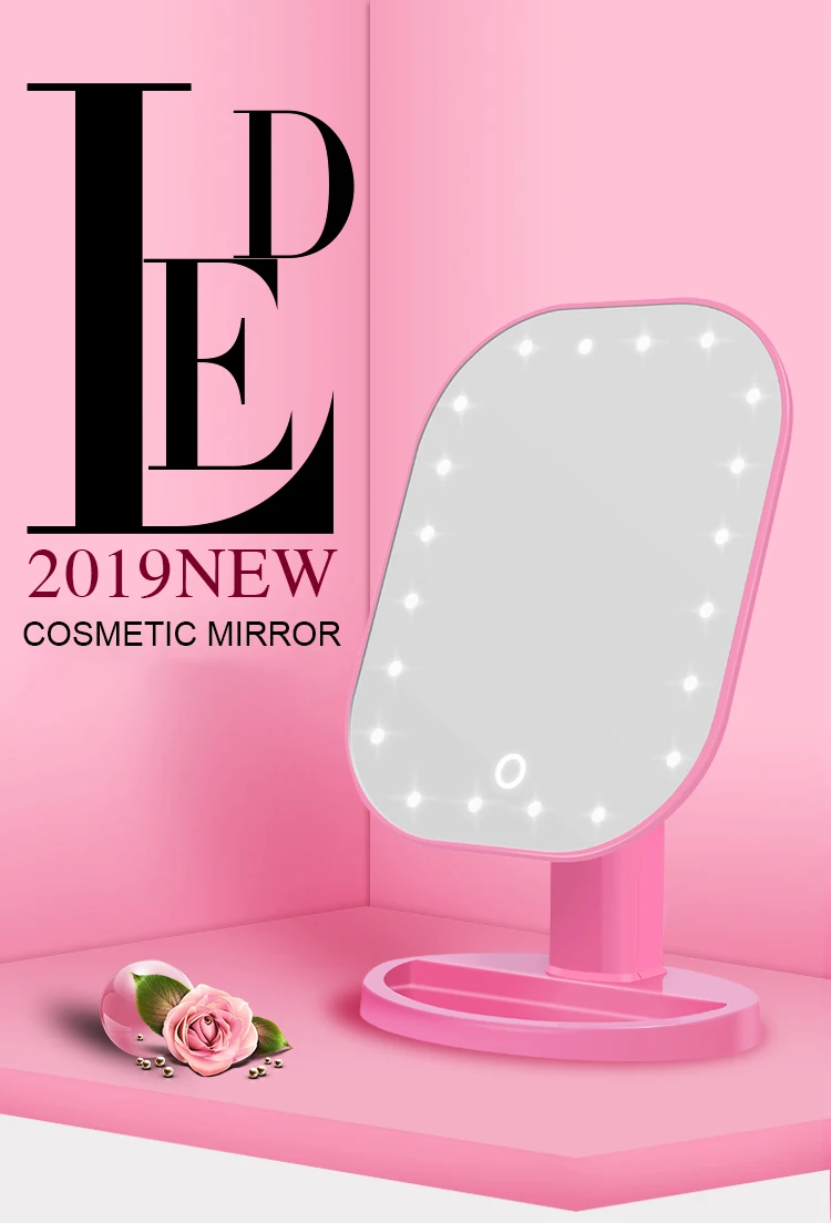 lampara led redonda de escritorio para dormitorio espejo cosmetico multifuncional portatil para maquillaje para ninas buy tocador de lujo de alta