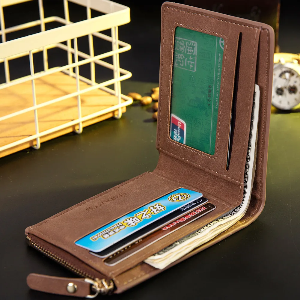 

hot sale travel high quality PU leather card holder wallet for men in stock wholesale, As shown or customized colors