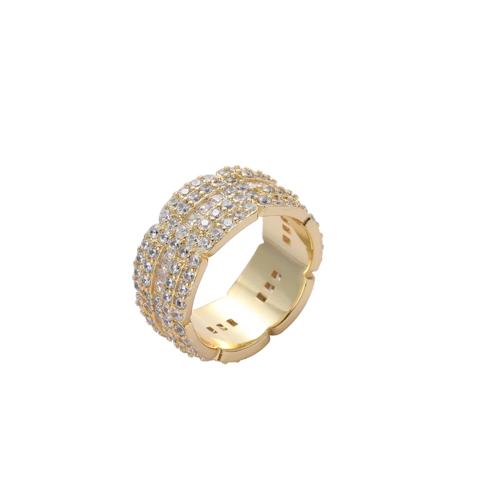 

Hip Hop Jewelry 2021 New Hip Hop Ring Personalized Zircon Inset Ring Men's ring