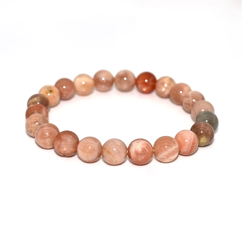 

Trade Insurance Natural Stone Jewelry 4/6/8/10mm Buddha Sun Stone Beads Bracelet, Orange
