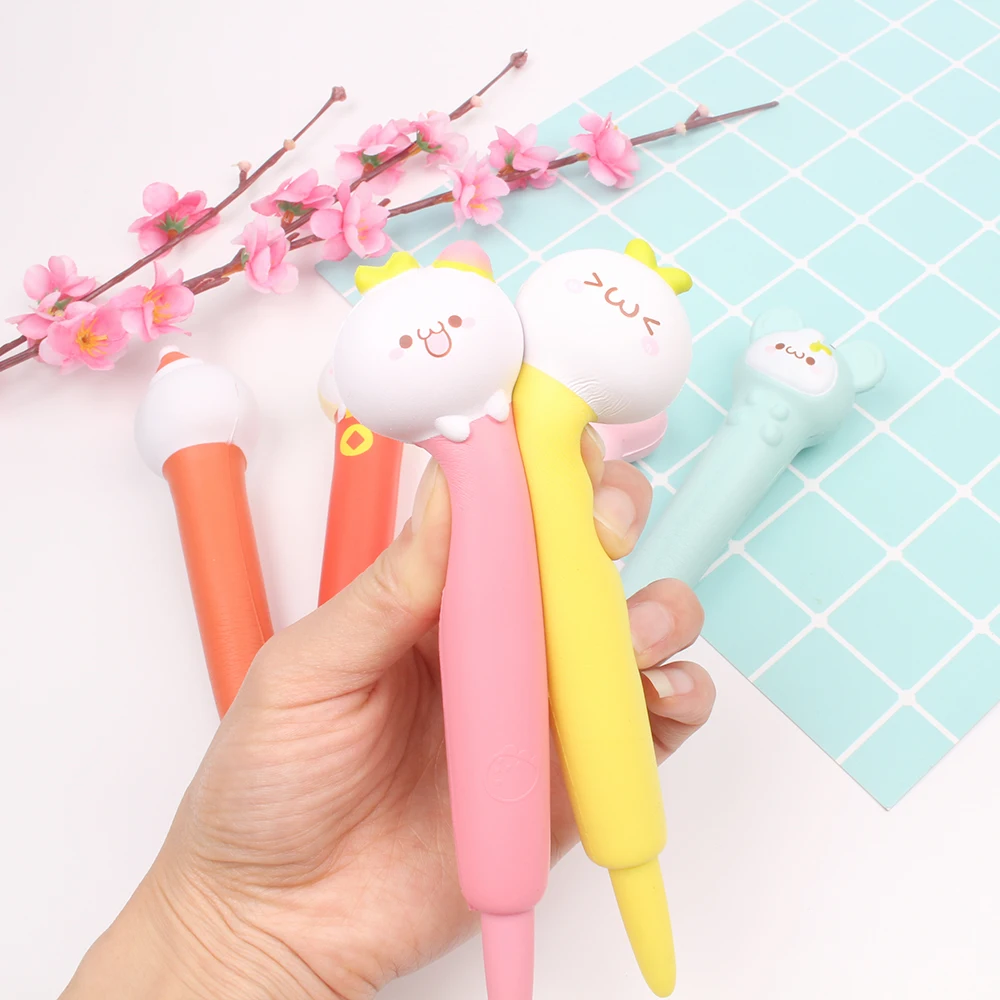 Squishies Cute Bear Animal Pencil Toppers Pencil Grips Holder Kawaii