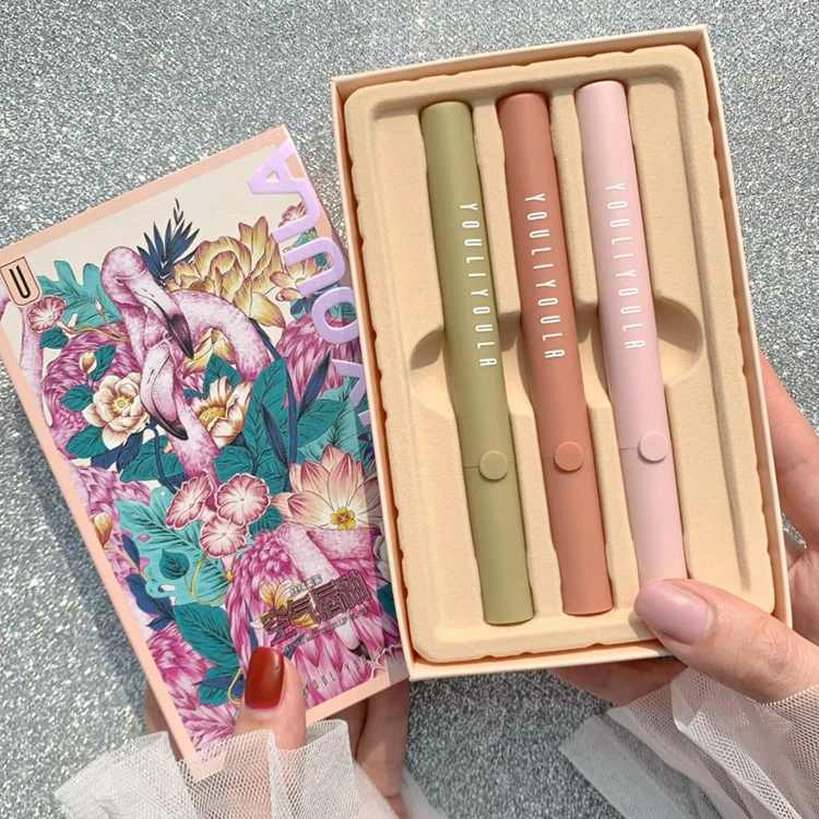 

YOULIYOULA high lip glos set 2022 private label dropshipping makeup cheap mineral 3 in 1with Chinese style lip glos set