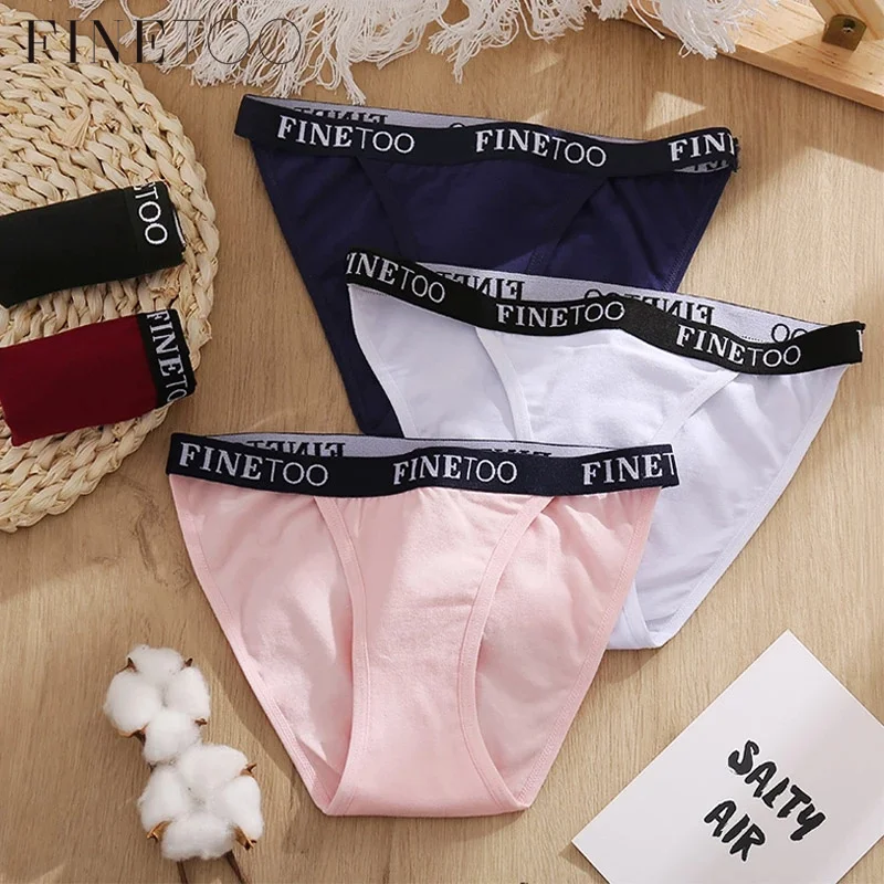 

FINETOO Cotton Panty Set Briefs Women Underwear Female Underpants Sexy Lingerie Bikini Panties Brand Girls Femme Panties