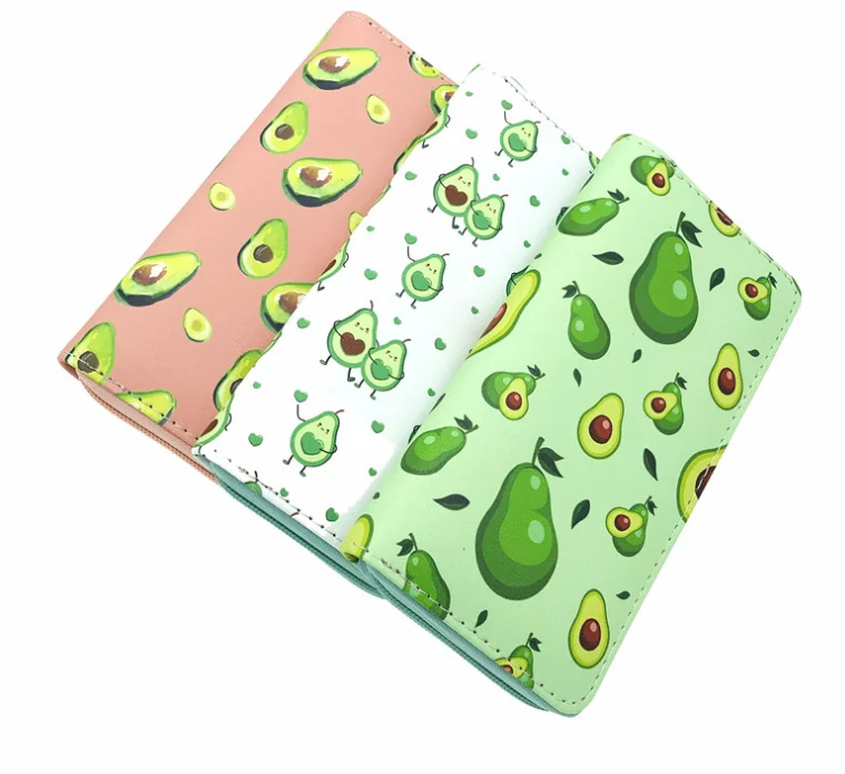 

2021 new CUTE AVOCADO PU Wallet Student Money Clip