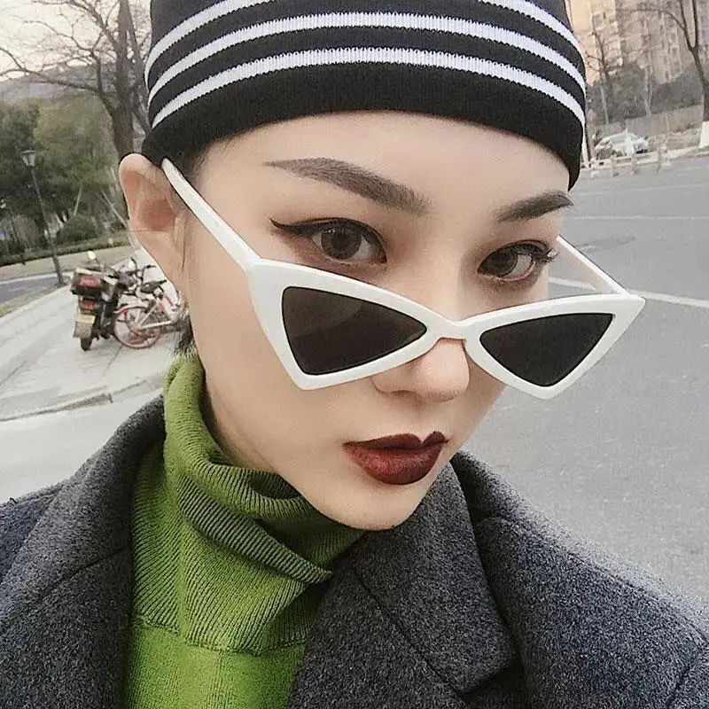 

China Factory Direct Sale 2021 New Retro Trend Fashion UV 400 Custom Logo Ladies Triangular Cat Eye Polygon Sunglasses