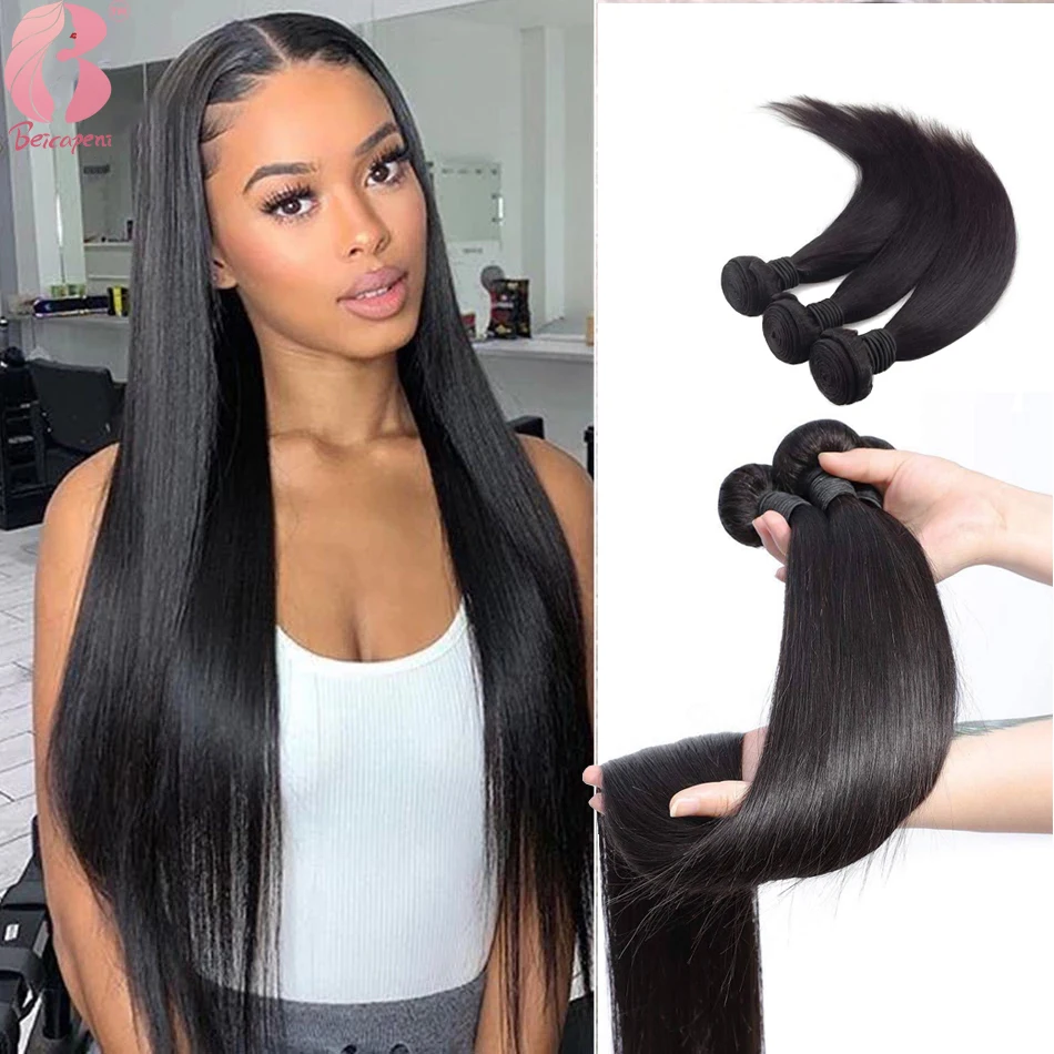 

Beicapeni Bone Straight Indian Raw Cuticle Aligned Human Hair For Black Women