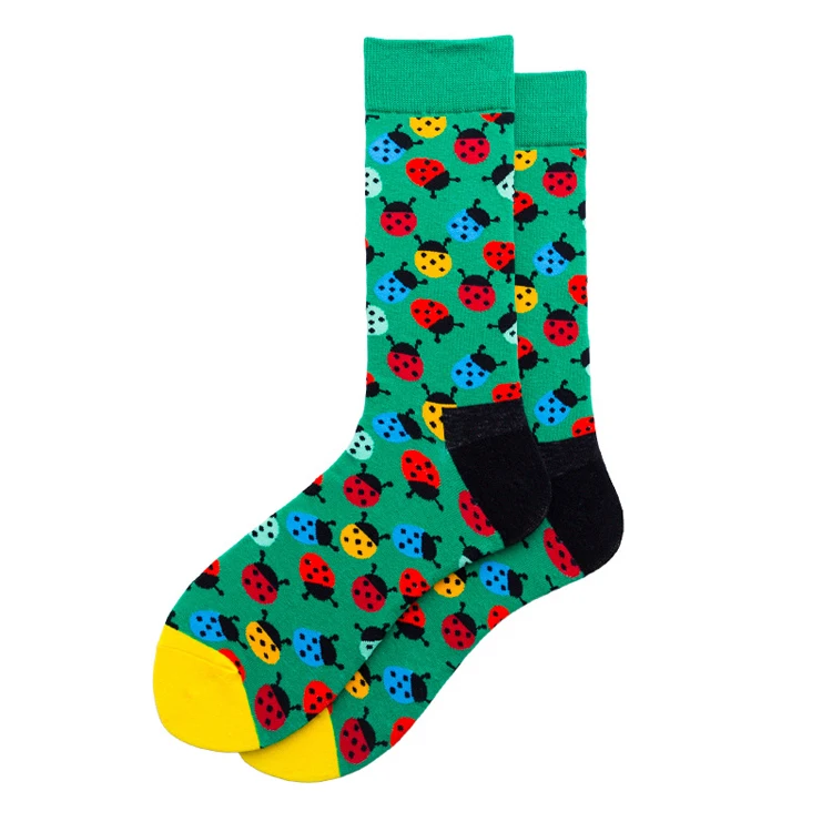 Lrtou Unique Jacquard Skateboard Happy Socks Men Trendy Calcetin Crew Novelty Socks