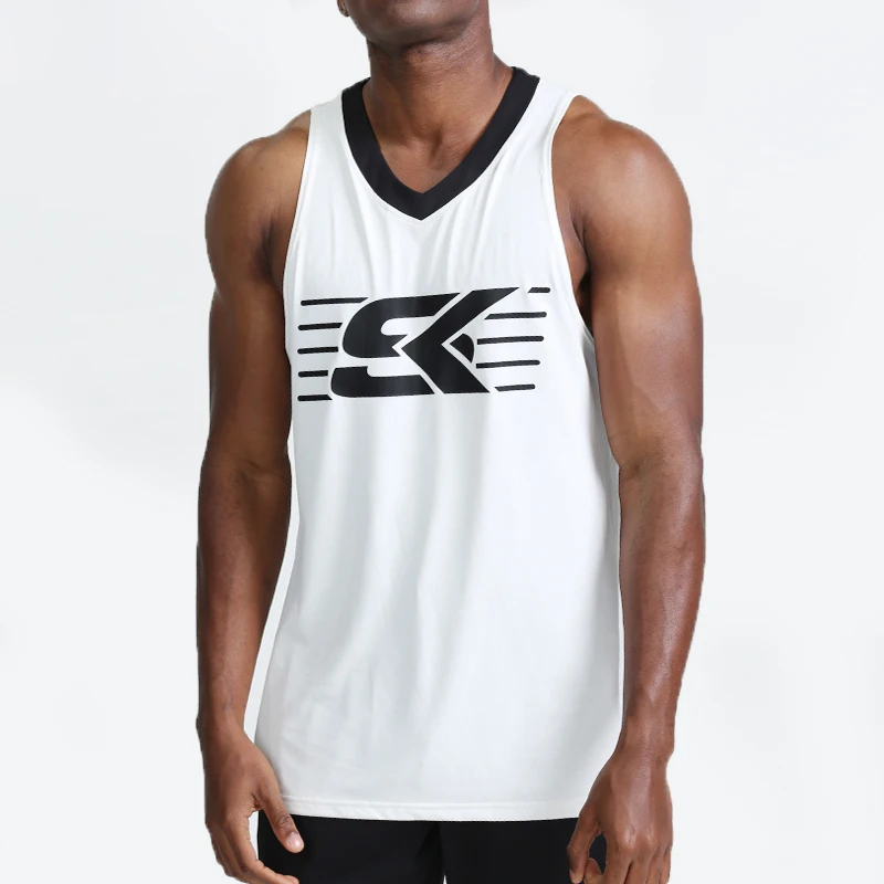 

Quick Dry Outdoor Sportswear Sleeveless Workout Gym Tank Tops Wholesale Private Label Fitness Running Vest, Black,white