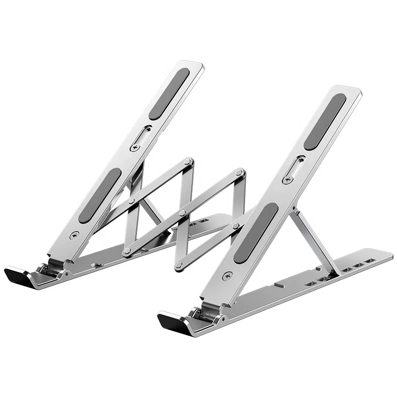 

Cheap Laptop Stand Aluminum Alloy Notebook Holder Laptop Stand Adjustable, Silver