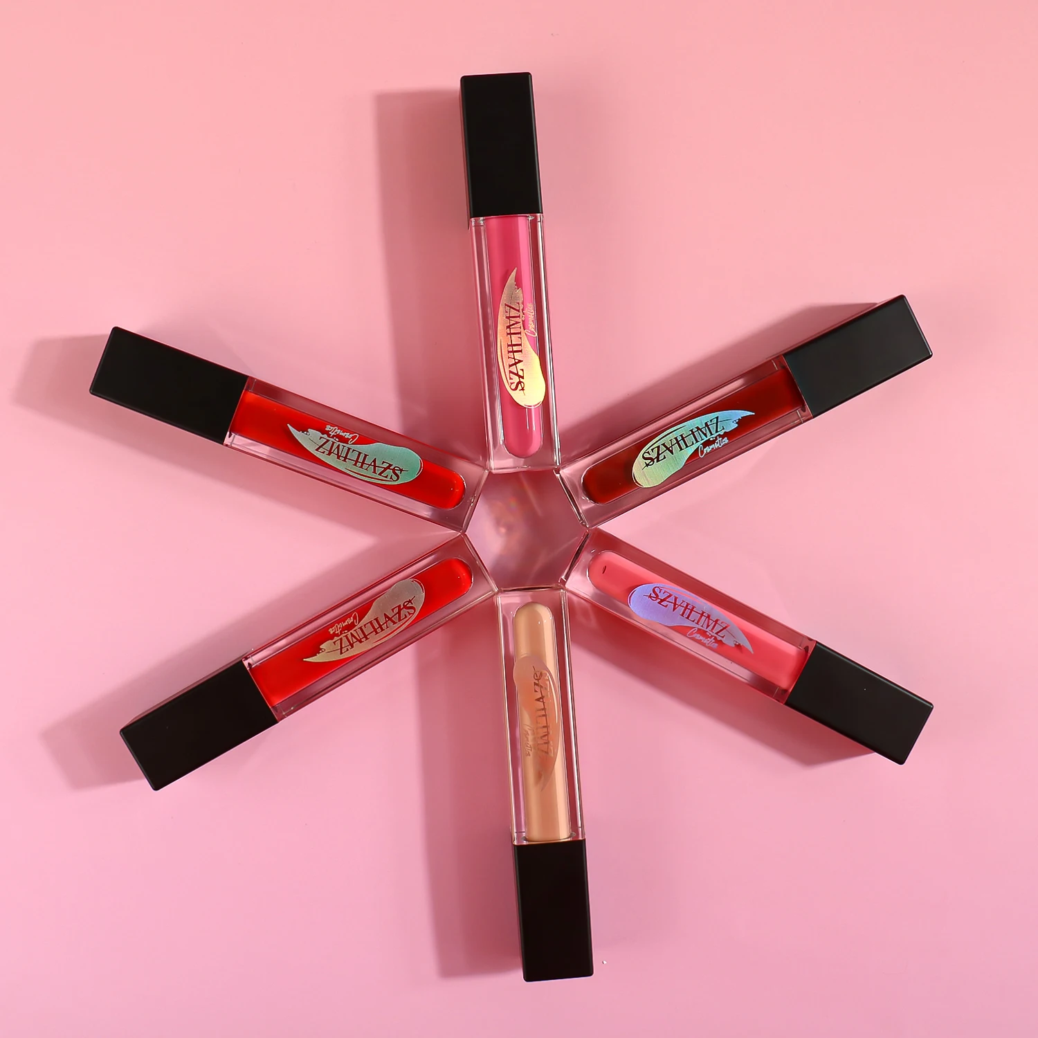 OEM Black Cover Square 6 Color Matte Long Lasting Matte Lip Gloss Liquid Lipstick Makeup