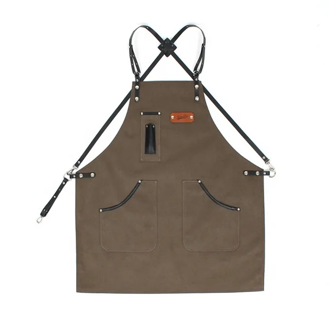 

SunYue Custom Work Apron Uniform Waxed Canvas Apron Barista Barber Apron, Can be customized