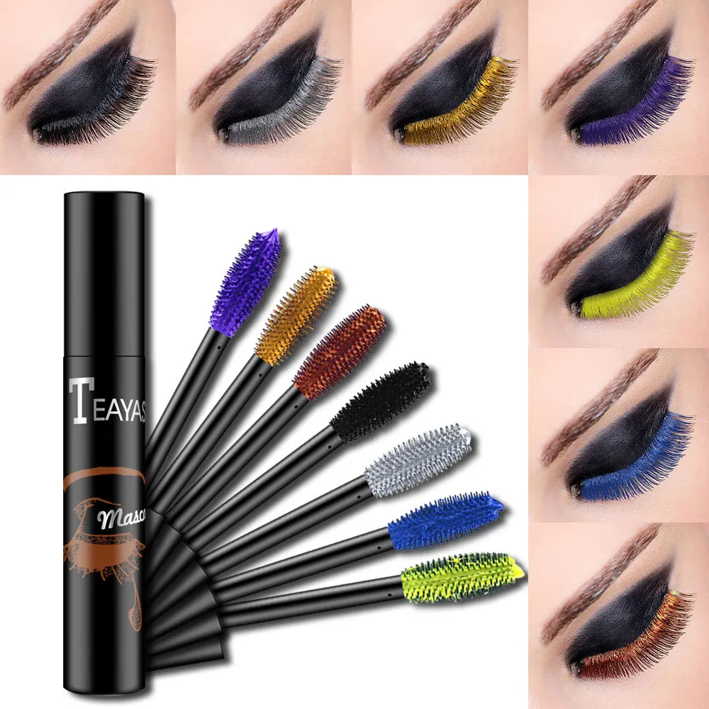 

Eyes Makeup 3d Fiber Lashes Mascara To Eyelashes Shinning Waterproof Curling Wink Thick Gold Color For Lashes Korean Cosmetic, Black color