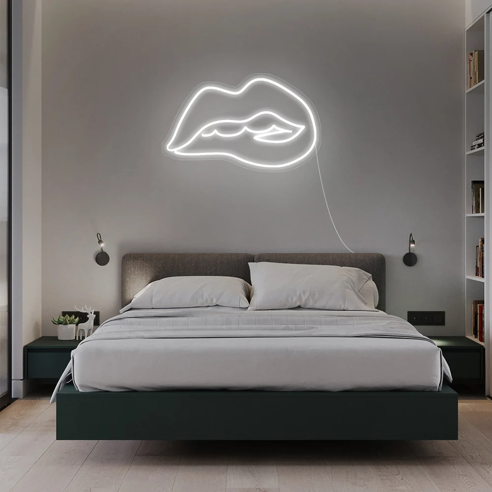 Rebow Support Free WorldWide DropShipping 50CM Width Desire Lips Neon Light Custom Neon Sign For Shopify Owner