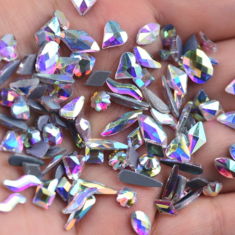 

Wholesale hotfix crystal ab rhinestone , Heart shape hot fix fancy ab rhinestone for clothes dress crafts, Crystal ab, crystal