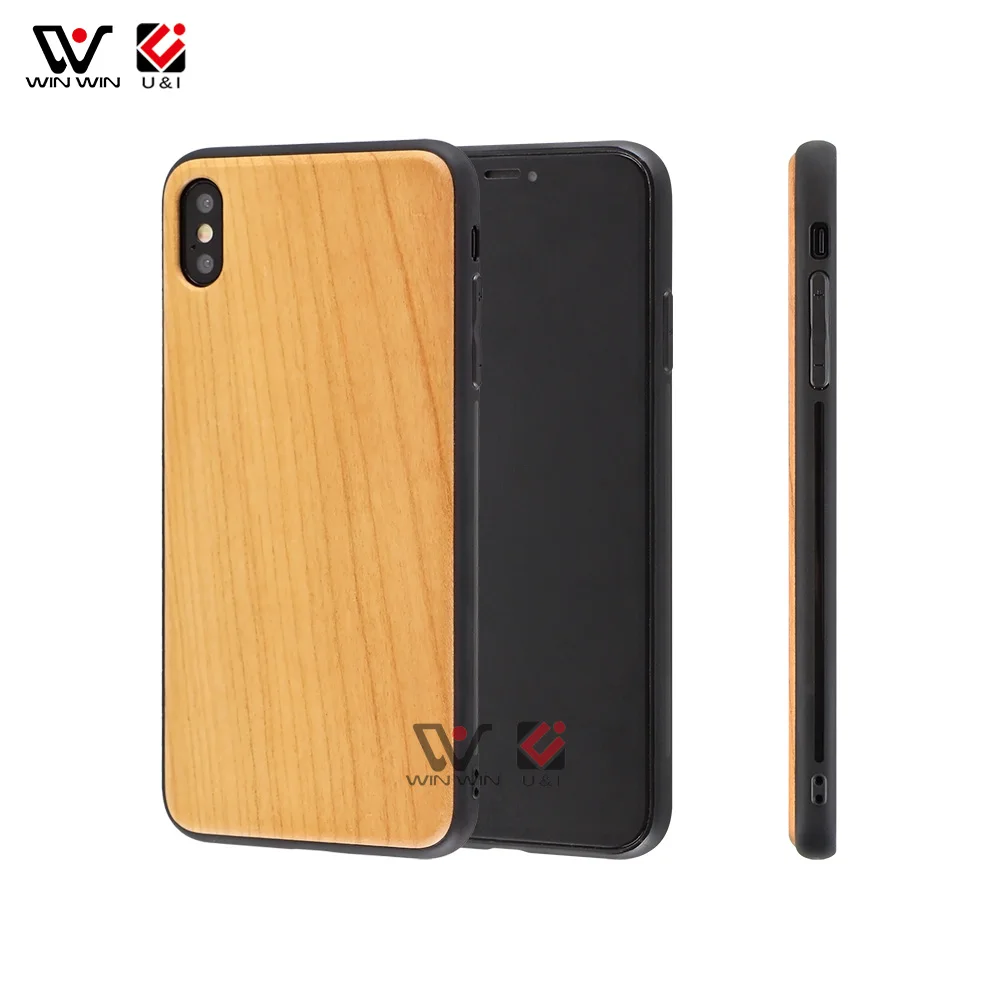 

Biodegradable Bamboo Walnut Cherry Round Wood TPU Phone Cases Cover For iphone 12 11 pro XS XR